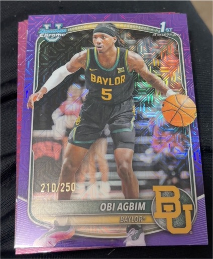 2025-26 Bowman Chrome #BCP-9 Obi Agbim — front