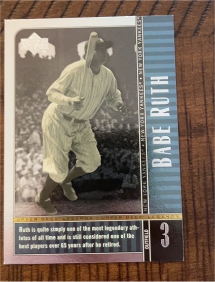 2000 Upper Deck Legends #87 Babe Ruth — front