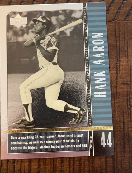 2000 Upper Deck Legends #9 Hank Aaron — front