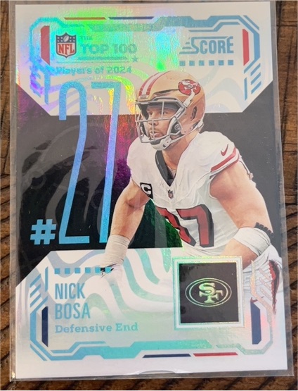 2025 Panini Score Top 100 #27 Nick Bosa — front