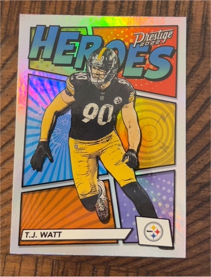 2022 Panini Prestige #H-13 T.J. Watt Heroes — front