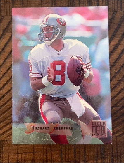 1995 Fleer Metal #179 Steve Young — front