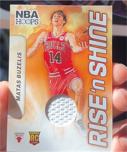 2024-25 Panini NBA Hoops Rise N Shine #RSM-MBB Matas Buzelis — front