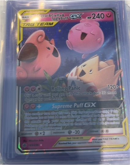 2019 Pokémon Cosmic Eclipse #143 Togepi & Cleffa & Igglybuff GX — front