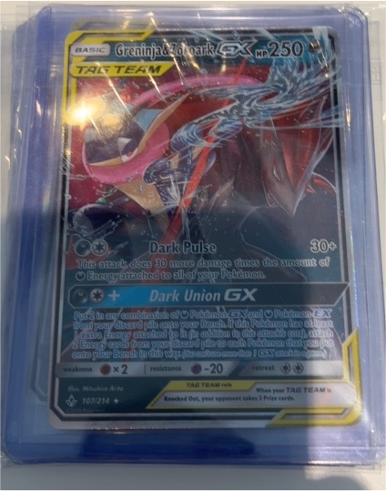 2019 Pokémon SM-Unbroken Bonds #107 Greninja & Zoroark GX — front