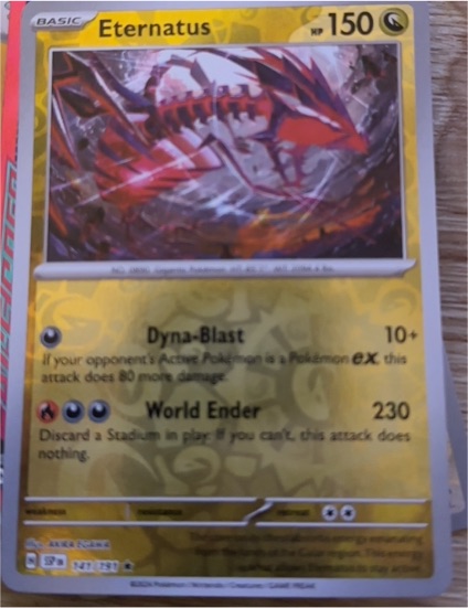 2022 Pokémon SV08 Surging Sparks #141 Eternatus — front
