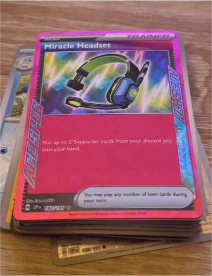 2024 Pokémon TCG Surging Sparks #183 Miracle Headset Ace Spec — front