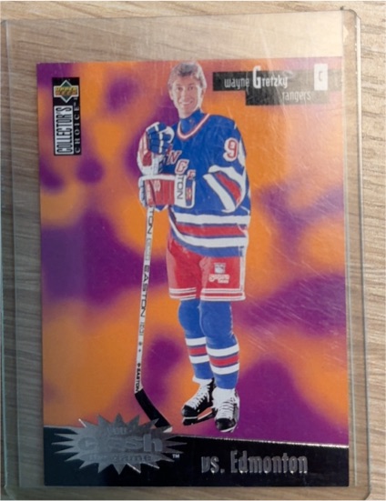 1996-97 Upper Deck Collector's Choice #C1 Wayne Gretzky You Crash the Game vs Edmonton — front