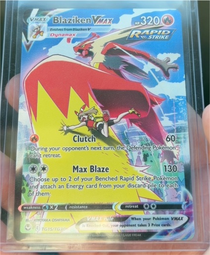 2022 Pokémon SWSH12: Silver Tempest Trainer Gallery #TG15/TG30 Blaziken VMAX — front