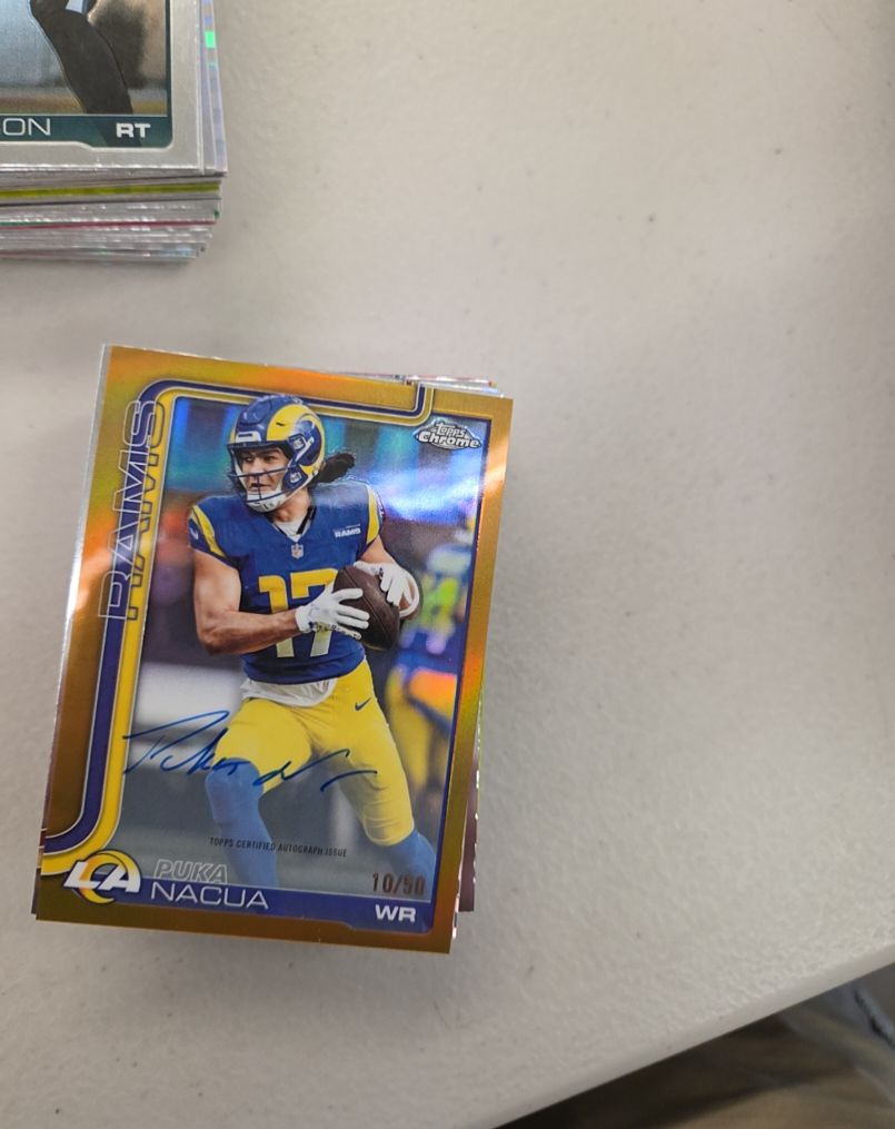 2025 Topps Chrome #166 Puka Nacua Los Angeles Rams — front