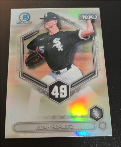 2026 Bowman Chrome Top 100 #BTP-49 Noah Schultz — front