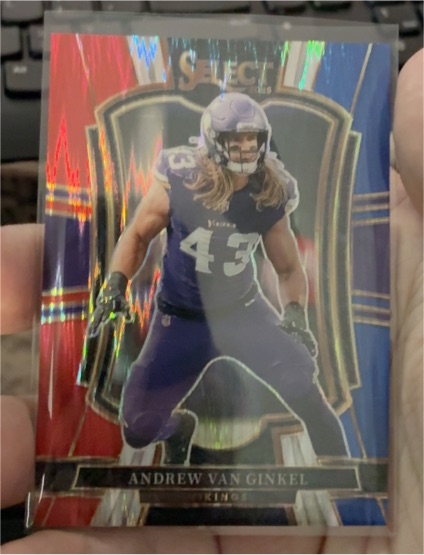 2024 Panini Select #6 Andrew Van Ginkel Red & Blue Prizm Shock — front