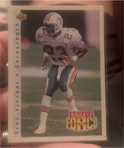 1992 Upper Deck #423 Troy Vincent Rookie Force — front