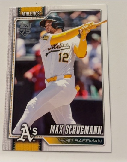 2026 Topps #225 Max Schuemann Oakland Athletics — front