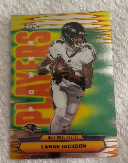 2025 Topps Chrome Power Players #PP-1 Lamar Jackson — front