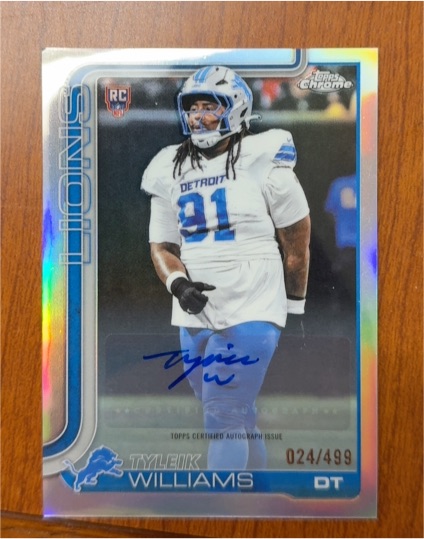 2025 Topps Chrome #RA-TW Tyleik Williams — front