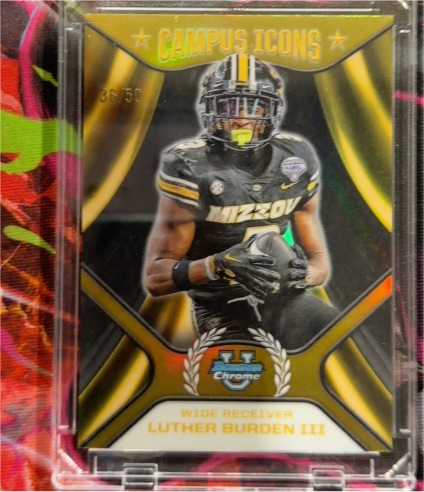 2024 Bowman University Chrome #CI-16 Luther Burden III Campus Icons — front