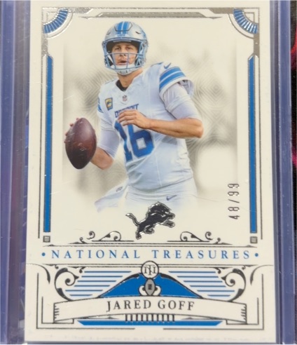 2025 Panini National Treasures #32 Jared Goff — front
