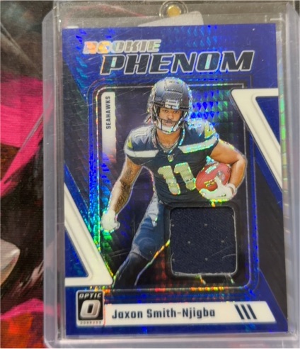 2023 Donruss Optic #RP-JSN Jaxon Smith-Njigba Rookie Phenom Blue Hyper — front