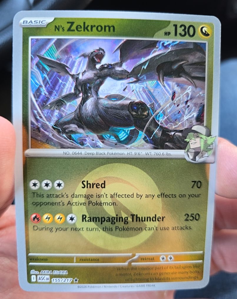 2026 Pokémon Ascended Heroes #155 N's Zekrom — front