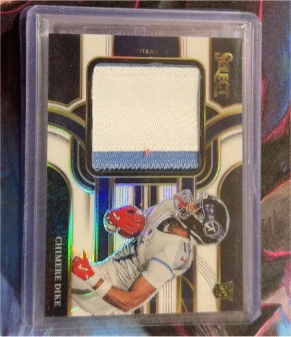 2025 Panini Select #JRSW-CDE Chimere Dike Jumbo Rookie Swatch — front