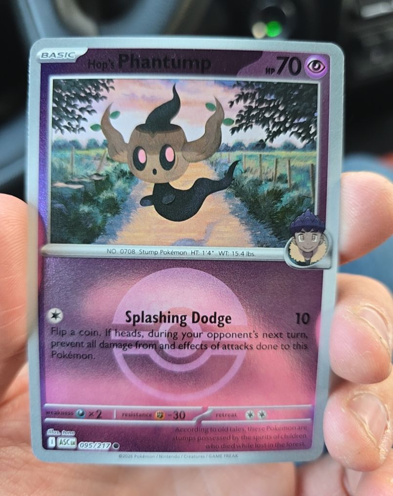 2026 Pokemon Ascended Heroes #095 Hop's Phantump — front