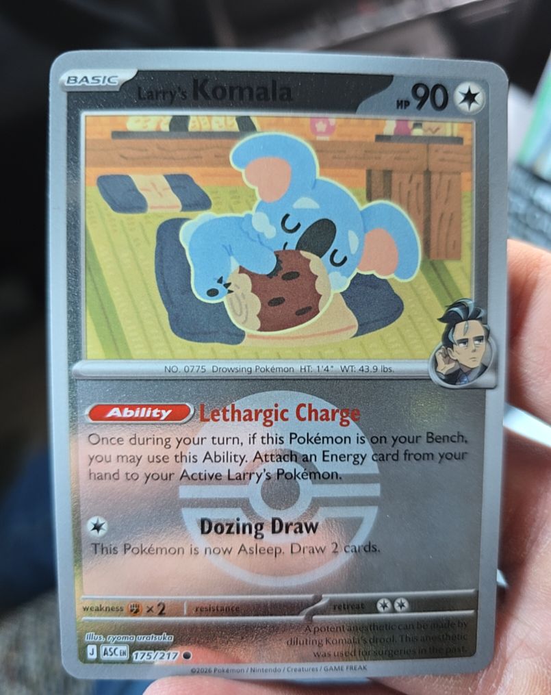 2026 Pokémon Ascended Heroes #175 Larry's Komala — front