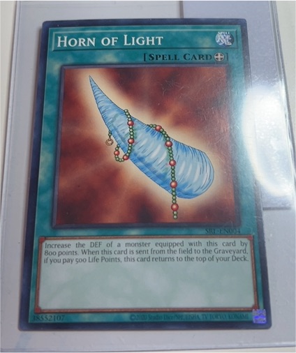 1996 Yu-Gi-Oh! Spell Ruler #SRL-004 Horn of Light — front
