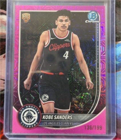 2025-26 Bowman Chrome #BCV-47 Kobe Sanders — front