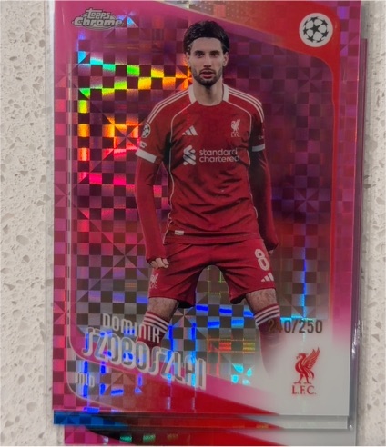 2025-26 Topps Chrome UEFA #78 Dominik Szoboszlai Liverpool FC — front