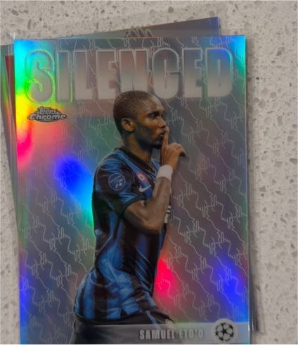 2025-26 Topps Chrome UCC #SHH-9 Samuel Eto'o Silenced Refractor — front