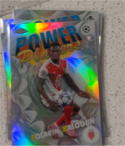 2025-26 Topps Chrome UEFA Power Players PP-29 Folarin Balogun — front
