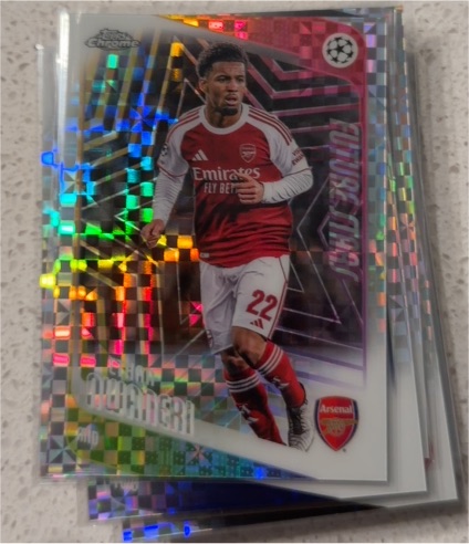 2025-26 Topps Chrome UEFA X-FRACTOR Future Stars #21 Ethan Nwaneri — front