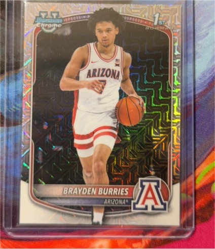 2025-26 Bowman Chrome #BCP-51 Brayden Burries Mojo Refractor — front