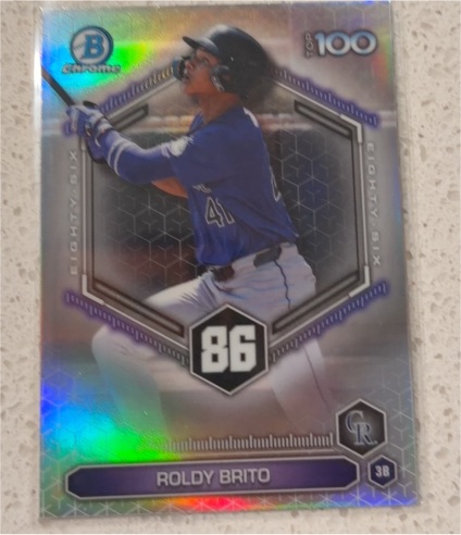 2026 Bowman Chrome Top 100 #BTP-86 Roldy Brito — front