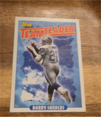 1993 Topps #174 Barry Sanders Team Leader — front