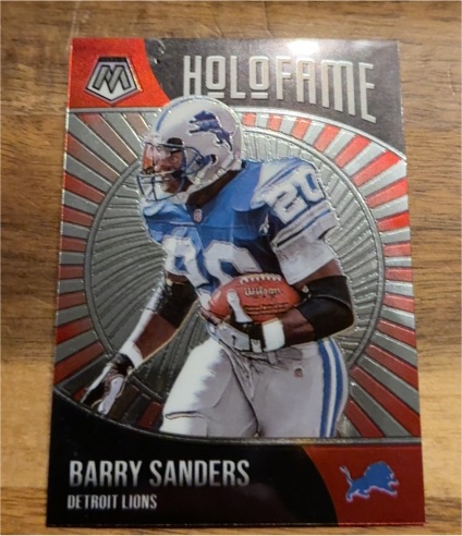 2021 Panini Mosaic #3 Barry Sanders Holofame — front