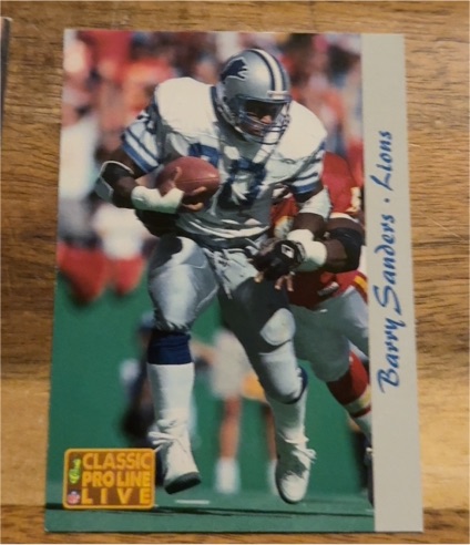 1993 Classic Pro Line Live #81 Barry Sanders — front