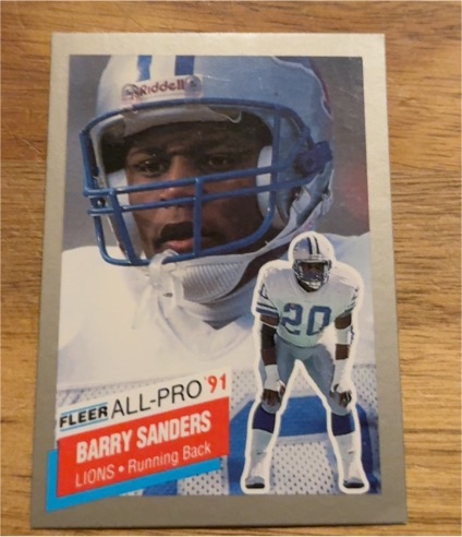 1991 Fleer All-Pro #9 Barry Sanders — front