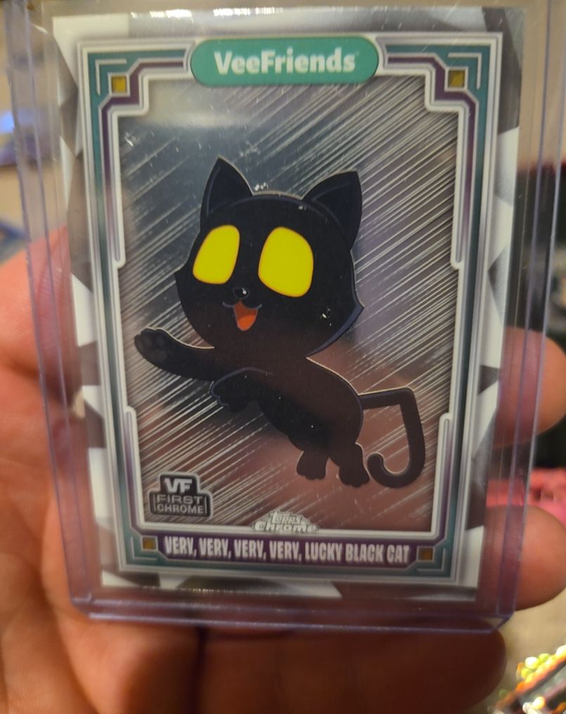 2025 Topps Chrome VeeFriends #3 Very, Very, Very, Very Lucky Black Cat — front