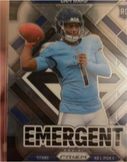 2025 Panini Prizm #2 Cam Ward Emergent Tennessee Titans — front
