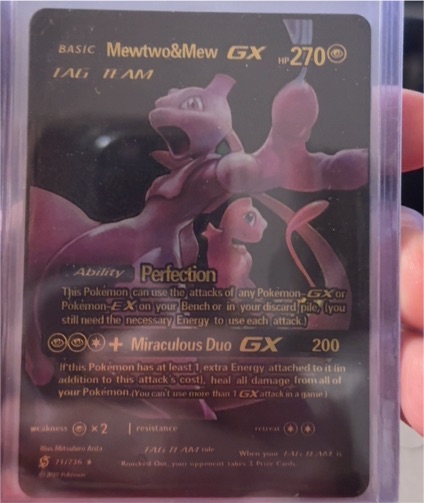 2019 Pokémon #71 Mewtwo & Mew GX — front
