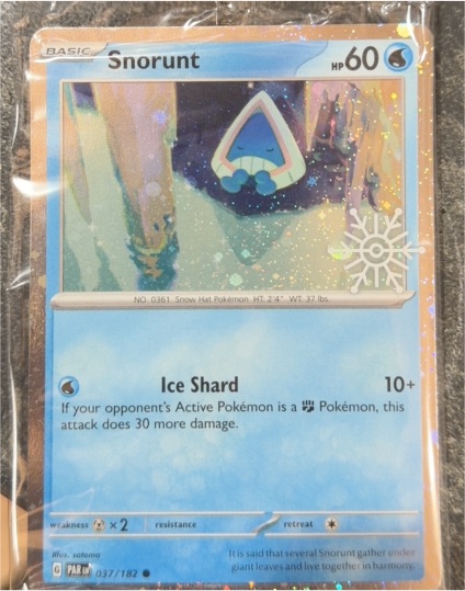 2022 Pokémon TCG Scarlet & Violet: Paradox Rift #037 Snorunt — front