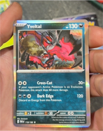 2022 Pokémon SV04: Paradox Rift #118 Yveltal — front