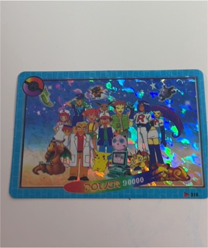 1999 Pokémon Pocket Monsters #310 Ash Pikachu Team Rocket Holo Prism Sticker — front