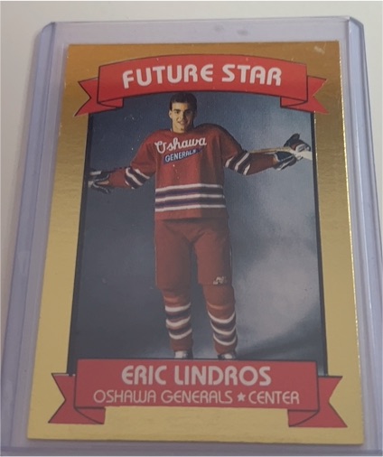 1990 7th Inning Sketch #1 Eric Lindros Oshawa Generals — front