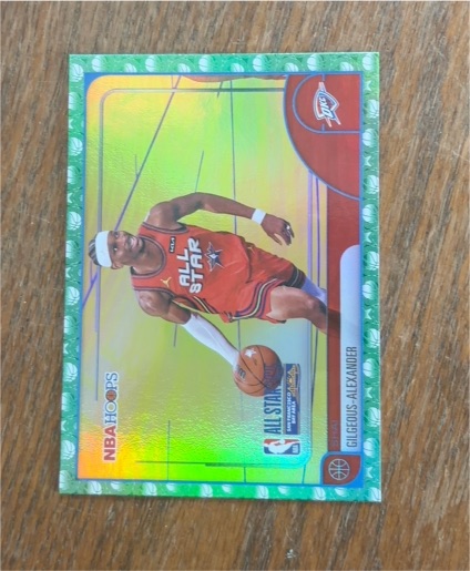 2025-26 Topps NBA Hoops #286 Shai Gilgeous-Alexander All-Star Green Parallel — front