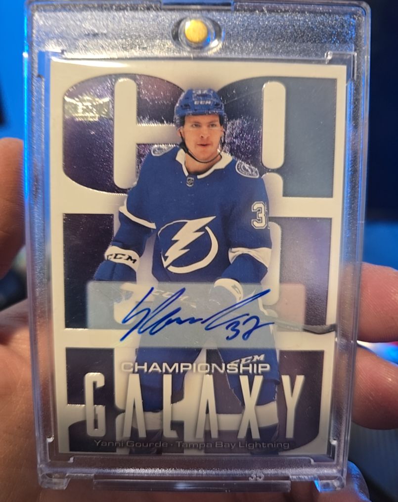 2025-26 Upper Deck Skybox Metal Universe Championship Galaxy #CG-15 Yanni Gourde — front