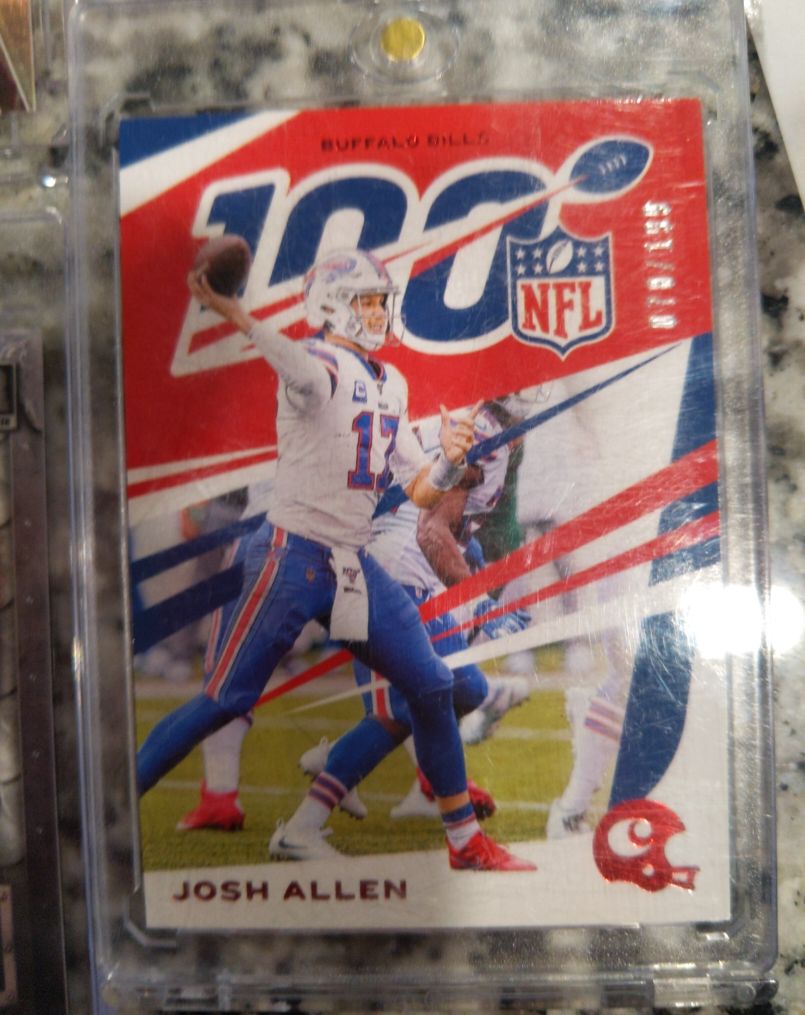2019 Panini Chronicles #10 Josh Allen NFL 100 Red Foil — front