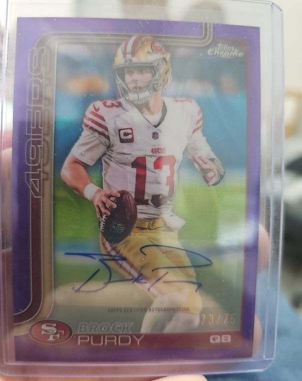 2025 Topps Chrome #BA-BP Brock Purdy — front